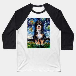 Bernedoodle Night Baseball T-Shirt